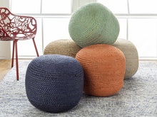 Load image into Gallery viewer, Kaumakani Knitted Jute Round Pouf [Online Only]
