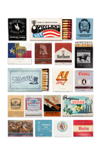Load image into Gallery viewer, Western Matchbook Collage Poster w/Frame Options [Online Only]
