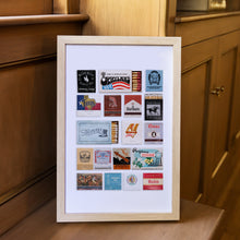 Load image into Gallery viewer, Western Matchbook Collage Poster w/Frame Options [Online Only]
