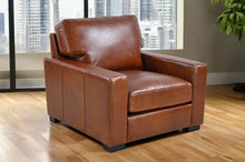 Load image into Gallery viewer, Claudette Top Grain Leather Arm Chair - Chestnut [Online Only]
