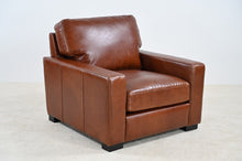 Load image into Gallery viewer, Claudette Top Grain Leather Arm Chair - Chestnut [Online Only]
