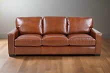 Load image into Gallery viewer, Claudette Top Grain Leather Sofa - Chestnut [Online Only]
