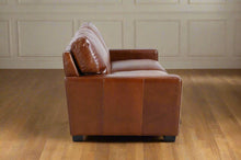 Load image into Gallery viewer, Claudette Top Grain Leather Love Seat - Chestnut [Online Only]
