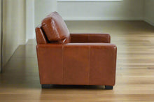 Load image into Gallery viewer, Claudette Top Grain Leather Arm Chair - Chestnut [Online Only]
