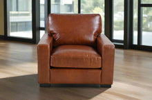 Load image into Gallery viewer, Claudette Top Grain Leather Arm Chair - Chestnut [Online Only]
