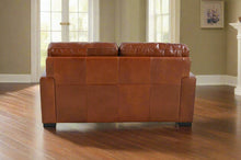 Load image into Gallery viewer, Claudette Top Grain Leather Love Seat - Chestnut [Online Only]
