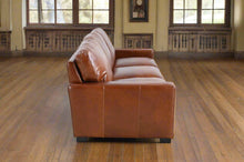 Load image into Gallery viewer, Claudette Top Grain Leather Sofa - Chestnut [Online Only]
