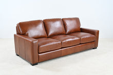 Load image into Gallery viewer, Claudette Top Grain Leather Sofa - Chestnut [Online Only]

