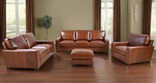 Load image into Gallery viewer, Claudette Top Grain Leather Love Seat - Chestnut [Online Only]
