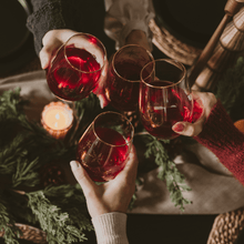 Load image into Gallery viewer, Snowflakes Stemless Wine Glass - Boxed Set of 2 [Online Only]
