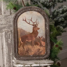 Load image into Gallery viewer, Arched Wood Framed Deer Print
