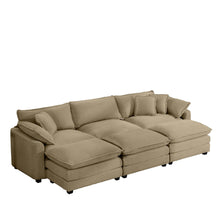 Load image into Gallery viewer, Modern Oversized Modular Cushion Sofa With Ottoman [Online Only]
