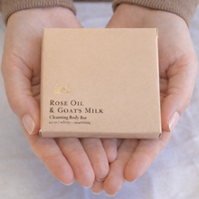 Load image into Gallery viewer, Rose Oil &amp; Goats Milk Body Cleansing Bar
