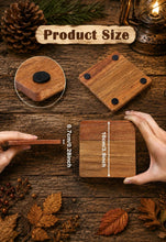 Load image into Gallery viewer, Acacia Wood Coasters Duck Fishing Hunting
