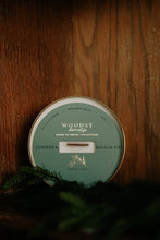 Load image into Gallery viewer, Juniper &amp; Balsam Fir Solid Brass 14oz Pure Soy Candle
