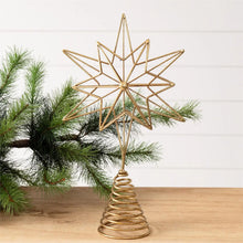 Load image into Gallery viewer, Gold Star Christmas Tree Topper
