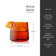Load image into Gallery viewer, Aurora Amber Cocktail Tumblers, Set of 2 (Online Only)
