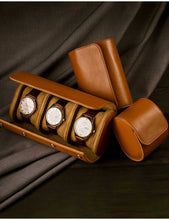 Load image into Gallery viewer, Portable PU Leather Watch Roll Organizer (Various Colors)
