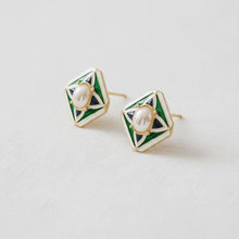 Load image into Gallery viewer, Chic Geometric Pearl Drop Earrings
