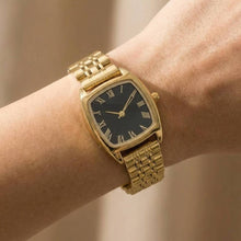 Load image into Gallery viewer, Polished Metallic Band Bold Cushion Square Watch
