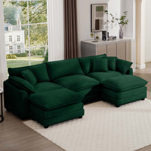 Load image into Gallery viewer, Modern Oversized Modular Cushion Sofa With Ottoman [Online Only]
