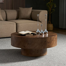 Load image into Gallery viewer, 31.49" Burl Wood Veneer Round Coffee Table [Online Only]
