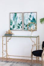 Load image into Gallery viewer, Iron Floral Hurricane With Marble Base [Online Only]
