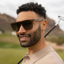 Load image into Gallery viewer, Ace Polarized Men&#39;s Sunglasses (Crystal Mesquite Grain/Green Lens) | WMP Eyewear
