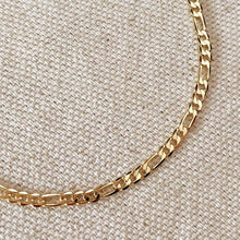 Load image into Gallery viewer, Gold Flat Figaro Chain Bracelet
