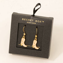 Load image into Gallery viewer, Secret Box Western Cowboy Boot Earrings
