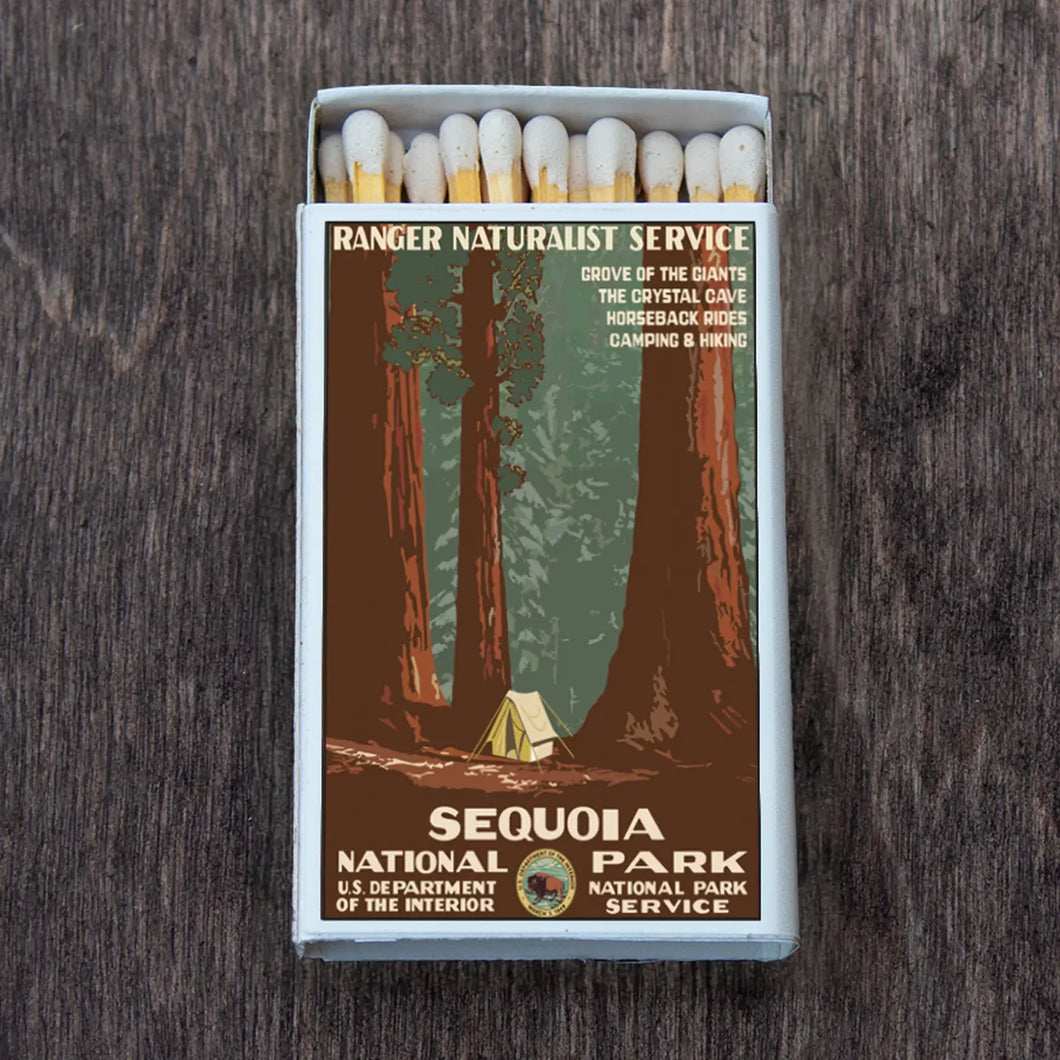 Travel Poster Sequoia Matchbox
