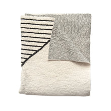 Load image into Gallery viewer, Black &amp; White Cotton Knit Throw
