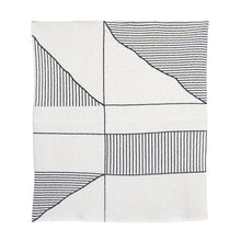 Load image into Gallery viewer, Black &amp; White Cotton Knit Throw
