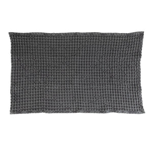 Stonewashed Cotton Waffle Weave Tea Towel Charcoal