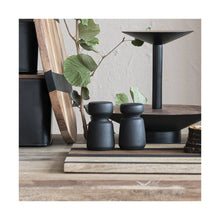 Load image into Gallery viewer, Black Mango Wood Salt &amp; Pepper Shaker Set
