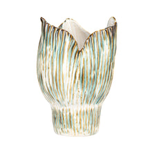 Load image into Gallery viewer, Stoneware Pleated Sculptural Vase
