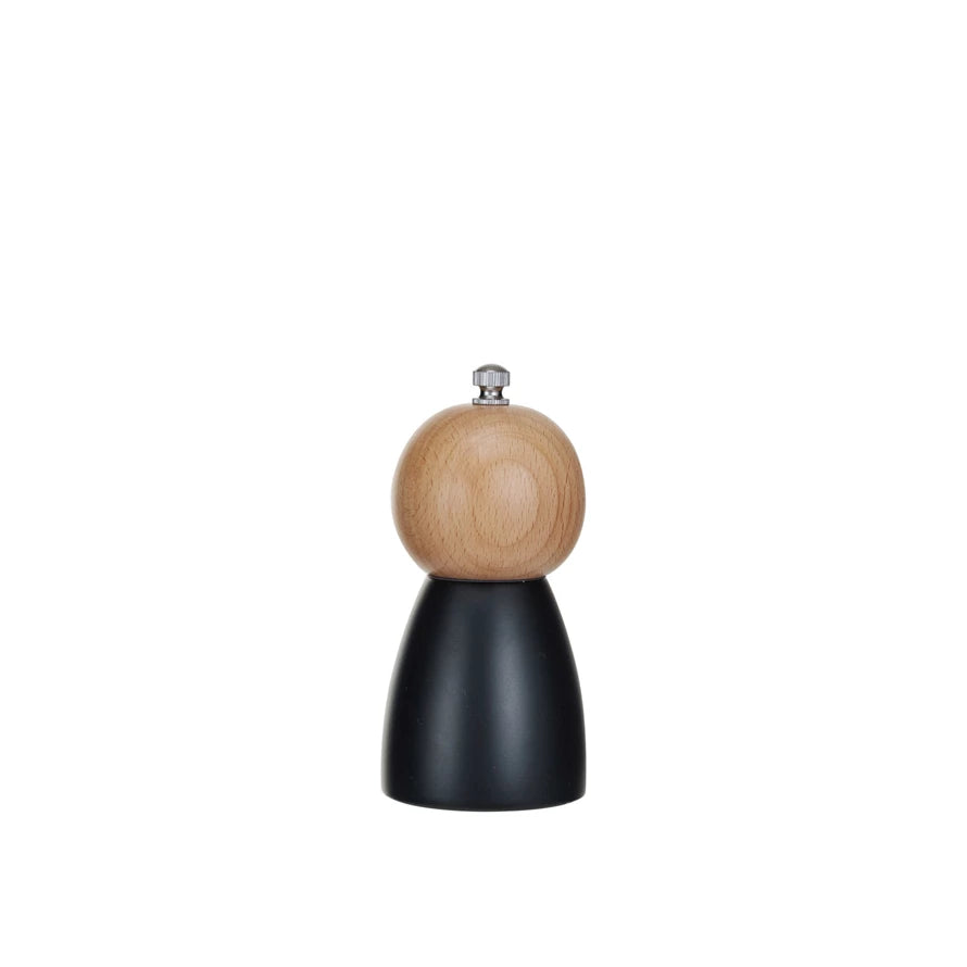 Two-Tone Rubberwood Salt/Pepper Mill (2 Sizes)