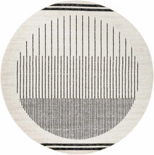 Load image into Gallery viewer, Angus Black &amp; White Geometric Area Rug [Online Only]
