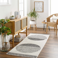 Load image into Gallery viewer, Angus Black &amp; White Geometric Area Rug [Online Only]
