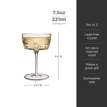 Load image into Gallery viewer, Beau Crystal Cocktail Coupes (Online Only)
