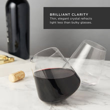 Load image into Gallery viewer, Rolling Crystal Wine Glasses Set of 2 (Online Only)
