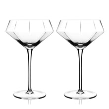 Load image into Gallery viewer, Seneca Diamond Crystal Martini Glasses Set of 2 (Online Only)
