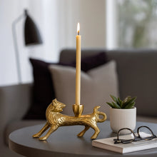 Load image into Gallery viewer, Gold Fox Taper Candle Holder
