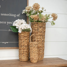 Load image into Gallery viewer, Tan Grass Wall Baskets (3 sizes)
