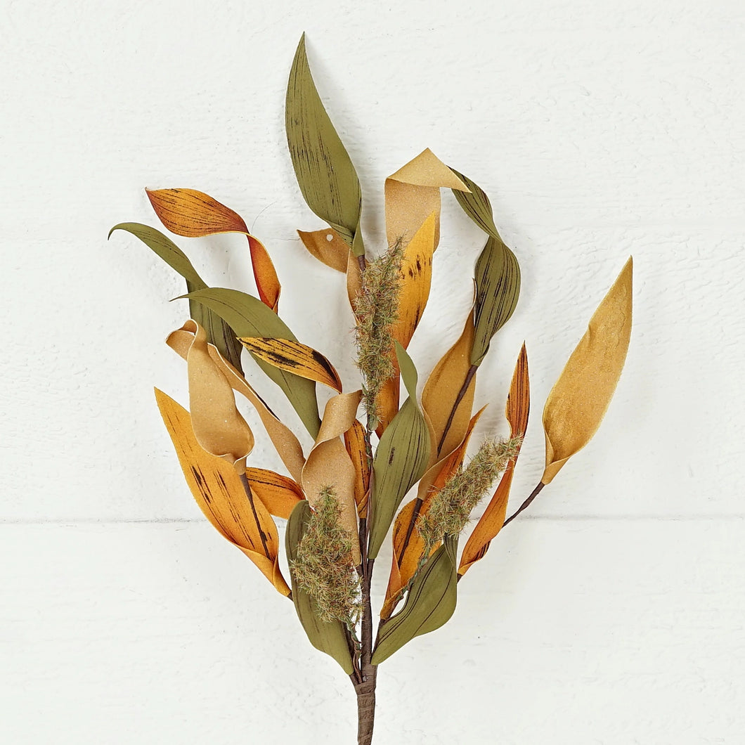 17in Fall Mix Herb Leaves with Heathers