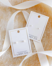 Load image into Gallery viewer, Screwback Stud Earrings - Payton Pearl White 5mm

