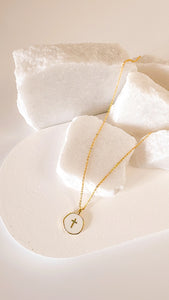 The Lennon 18k Gold Plated Cross Charm Necklace