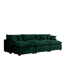 Load image into Gallery viewer, Modern Oversized Modular Cushion Sofa With Ottoman [Online Only]
