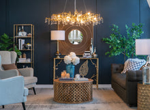 Load image into Gallery viewer, Table Lamp with Glass and Drum Shade [Online Only]
