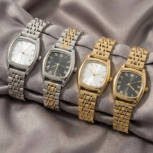 Load image into Gallery viewer, Polished Metallic Band Bold Cushion Square Watch
